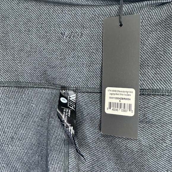 WITH NWT Reversible HIGH WAIST LEGGINGS BLACK WHITE VIVA ZEBRA, Sz S - Picture 15 of 15